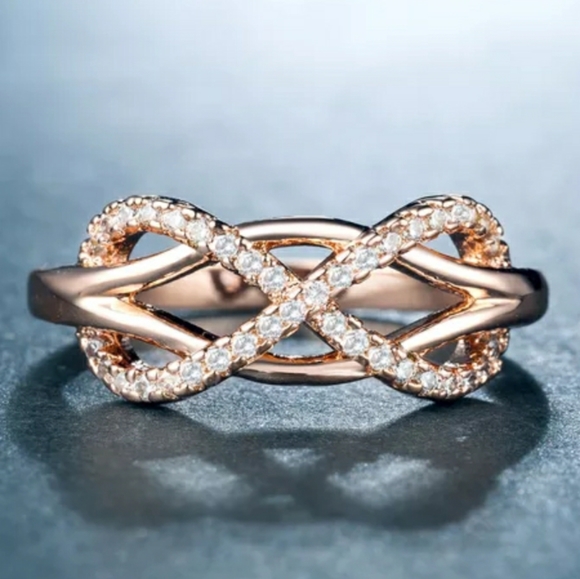 New Rose Gold Infinity Ring - Picture 2 of 3